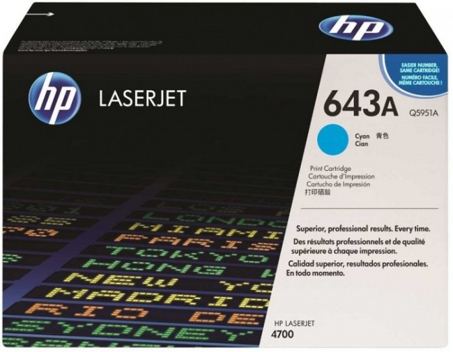 Q5951A (643A) оригинальный картридж HP для принтера HP Color LaserJet 4700/ 4700n/ 4700dn/ 4700dtn/ 4730/ 4730x/ 4730xs/ 4730xm cyan, 10000 страниц