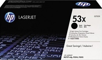 Q7553X (53X) оригинальный картридж HP для принтера HP LaserJet P2011/ P2012/ P2013/ P2014/ P2015/ M2727 black, 7000 страниц