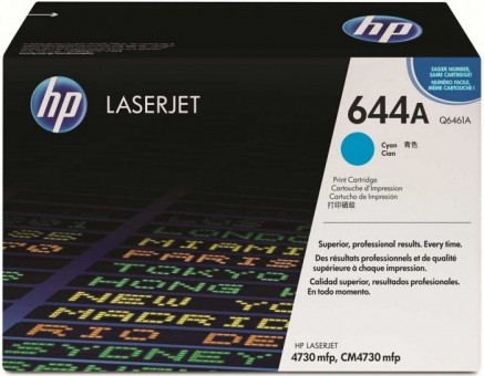 Q6461A (644A) оригинальный картридж HP для принтера HP Color LaserJet CM4730/ CM4730f/ CM4730fsk/ CM4730fm cyan, 12000 страниц Q6461A (644A) оригинальный картридж HP для принтера HP Color LaserJet CM4730/ CM4730f/ CM4730fsk/ CM4730fm cyan, 12000 страниц