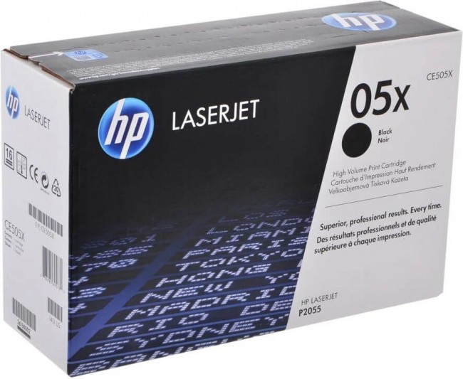 CE505X (05X) оригинальный картридж HP для принтера HP LJ P2053/ P2054/ P2055/ P2056/ P2057 black, 6500 страниц CE505X (05X) оригинальный картридж HP для принтера HP LJ P2053/ P2054/ P2055/ P2056/ P2057 black, 6500 страниц