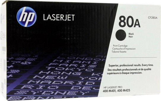 Картридж HP CF280A (80A) оригинальный для HP LaserJet Pro 400 M401/ 400 MFP M425, чёрный, 2700 страниц Картридж HP CF280A (80A) оригинальный для HP LaserJet Pro 400 M401/ 400 MFP M425, чёрный, 2700 страниц