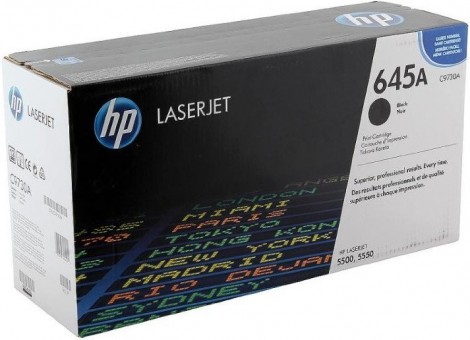 C9730A (645A) оригинальный картридж HP для принтера HP Color LaserJet 5500/ 5500n/ 5500dn/ 5500dtn/ 5500hdn/ 5550n/ 5550dn/ 5550dtn/ 5550hdn/ 5550dsn black, 13000 страниц C9730A (645A) оригинальный картридж HP для принтера HP Color LaserJet 5500/ 5500n/ 5500dn/ 5500dtn/ 5500hdn/ 5550n/ 5550dn/ 5550dtn/ 5550hdn/ 5550dsn black, 13000 страниц