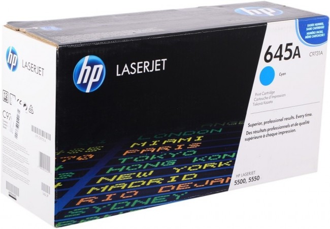 C9731A (645A) оригинальный картридж HP для принтера HP Color LaserJet 5500/ 5500n/ 5500dn/ 5500dtn/ 5500hdn/ 5550n/ 5550dn/ 5550dtn/ 5550hdn/ 5550dsn cyan, 12000 страниц C9731A (645A) оригинальный картридж HP для принтера HP Color LaserJet 5500/ 5500n/ 5500dn/ 5500dtn/ 5500hdn/ 5550n/ 5550dn/ 5550dtn/ 5550hdn/ 5550dsn cyan, 12000 страниц