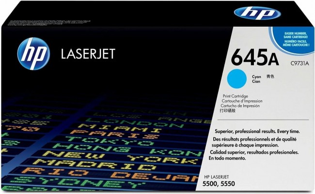 C9731A (645A) оригинальный картридж HP для принтера HP Color LaserJet 5500/ 5500n/ 5500dn/ 5500dtn/ 5500hdn/ 5550n/ 5550dn/ 5550dtn/ 5550hdn/ 5550dsn cyan, 12000 страниц C9731A (645A) оригинальный картридж HP для принтера HP Color LaserJet 5500/ 5500n/ 5500dn/ 5500dtn/ 5500hdn/ 5550n/ 5550dn/ 5550dtn/ 5550hdn/ 5550dsn cyan, 12000 страниц