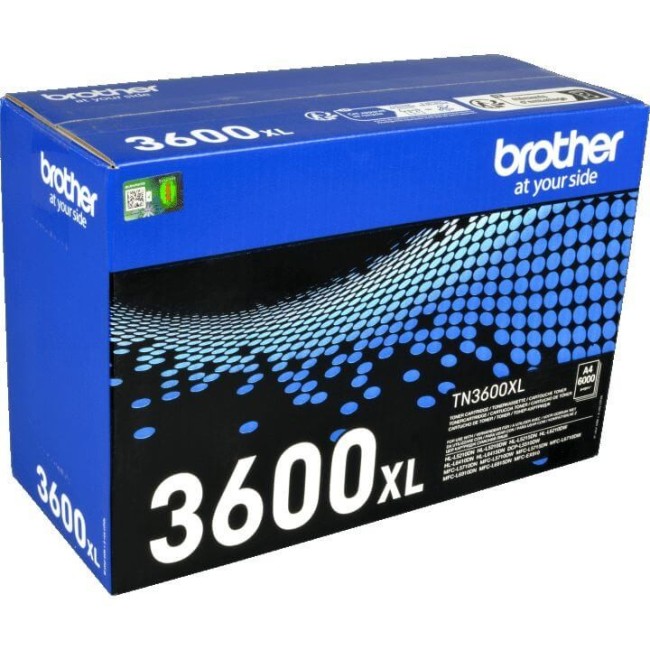 Картридж Brother TN-3600XL (TN3600XL) оригинальный для Brother HL-L5210/ L5215/ L6210/ L6410/ L6415, MFC-L5710/ L5715/ L6710/ L6910/ L6915, увеличенный, 6000 стр.