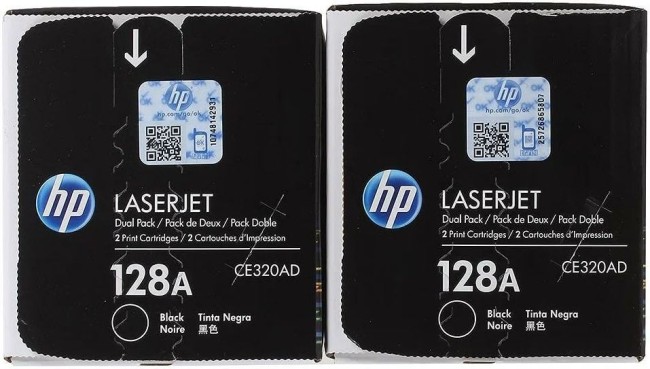 Картридж HP CE320AD (128A) Black оригинальный для HP Color LaserJet Pro CP1525N/ CP1525NW/ CM1415, чёрный, двойная упаковка, 2*2000 страниц