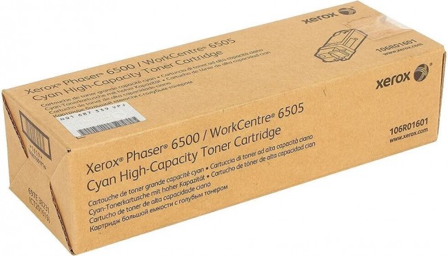 Картридж Xerox 106R01601 для Xerox Phaser 6500/ WorkCentre 6505 Cyan, оригинальный (2 500 стр.) Картридж Xerox 106R01601 для Xerox Phaser 6500/ WorkCentre 6505 Cyan, оригинальный (2 500 стр.)