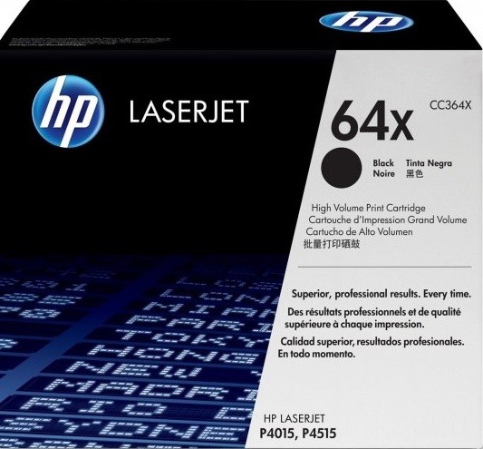 CC364X (64X) оригинальный картридж HP для принтера HP LaserJet P4015/ P4015n/ P4015tn/ P4515/ P4515dn/ P4515n/ P4515tn/ P4515x/ P4515xm black, 24000 страниц