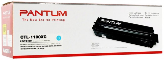 Картридж Pantum CTL-1100XC оригинальный для Pantum CP1100/ CP1100DW/ CM1100DN/ CM1100DW/ CM1100ADN/ CM1100ADW, голубой, 2300 стр.