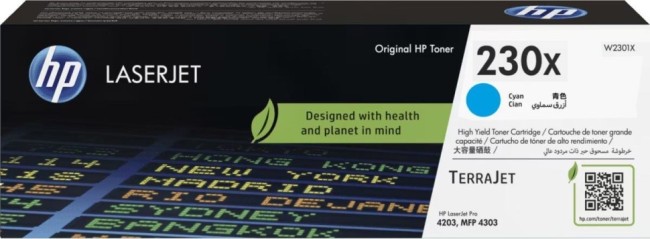 Картридж HP W2301X (230X) Cyan оригинальный для HP Color LaserJet Pro 4203/ MFP 4303, голубой, увеличенный, 5500 стр. Картридж HP W2301X (230X) Cyan оригинальный для HP Color LaserJet Pro 4203/ MFP 4303, голубой, увеличенный, 5500 стр.