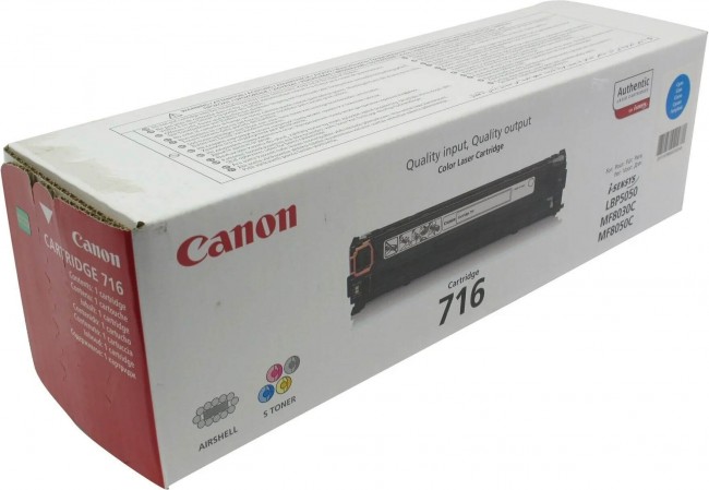 Canon 716C 1979B002 оригинальный картридж для принтера Canon i-Sensys LBP-5050, MF-8030CN, MF-8050CN cyan 1500 страниц Canon 716C 1979B002 оригинальный картридж для принтера Canon i-Sensys LBP-5050, MF-8030CN, MF-8050CN cyan 1500 страниц