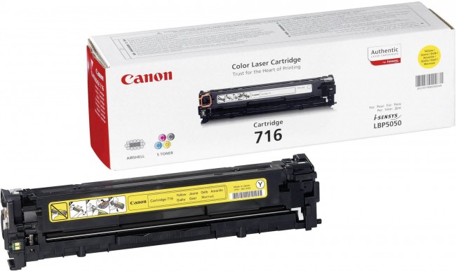 Canon 716Y 1977B002 оригинальный картридж для принтера Canon i-Sensys LBP-5050, MF-8030CN, MF-8050CN yellow 1500 страниц Canon 716Y 1977B002 оригинальный картридж для принтера Canon i-Sensys LBP-5050, MF-8030CN, MF-8050CN yellow 1500 страниц