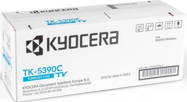 Картридж Kyocera TK-5390C (1T02Z1CNL0) Cyan оригинальный для Kyocera ECOSYS PA4500cx, голубой, 13000 страниц