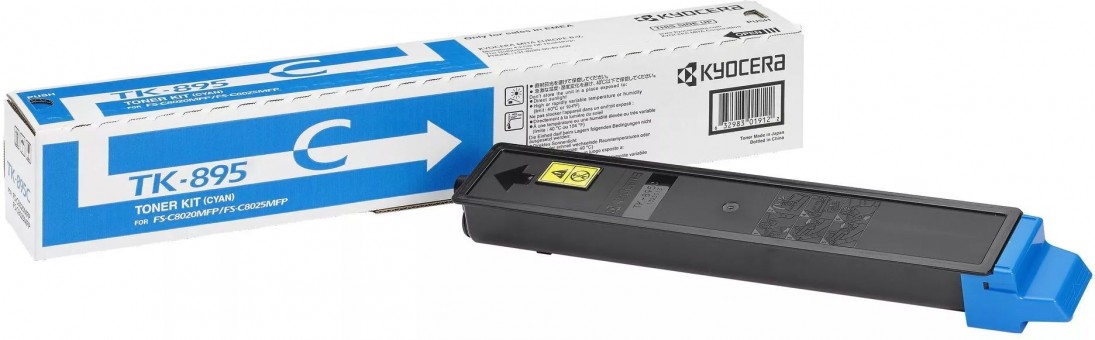 TK-895C (1T02K0CNL0) оригинальный картридж Kyocera для принтера Kyocera FS-C8020MFP/ FS-C8025MFP cyan, 6000 страниц TK-895C (1T02K0CNL0) оригинальный картридж Kyocera для принтера Kyocera FS-C8020MFP/ FS-C8025MFP cyan, 6000 страниц