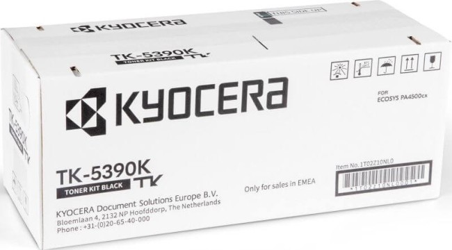 Картридж Kyocera TK-5390K (1T02Z10NL0) Black оригинальный для Kyocera ECOSYS PA4500cx, чёрный, 18000 страниц