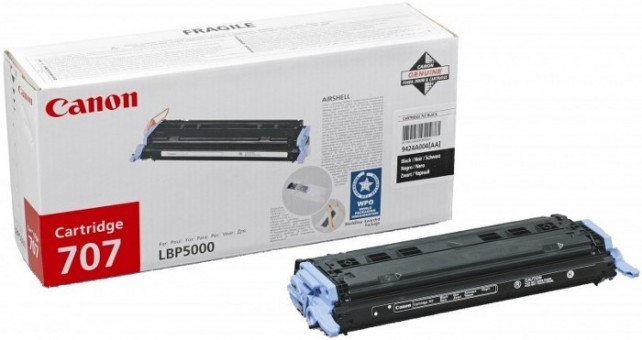 Canon 707Bk 9424A004 оригинальный картридж для принтера Canon i-Sensys LBP5000, LBP5100 black 2500 страниц Canon 707Bk 9424A004 оригинальный картридж для принтера Canon i-Sensys LBP5000, LBP5100 black 2500 страниц