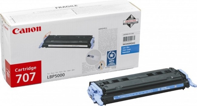 Canon 707C 9423A004 оригинальный картридж для принтера Canon i-Sensys LBP5000, LBP5100 cyan 2000 страниц Canon 707C 9423A004 оригинальный картридж для принтера Canon i-Sensys LBP5000, LBP5100 cyan 2000 страниц