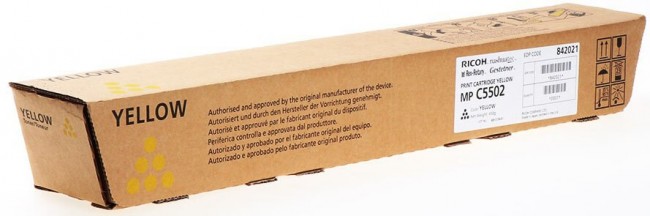 Картридж Ricoh MP C5502E (841756/842021) оригинальный для Ricoh Aficio MP C4502/ C5502, желтый (22 500 стр.) Картридж Ricoh MP C5502E (841756/842021) оригинальный для Ricoh Aficio MP C4502/ C5502, желтый (22 500 стр.)