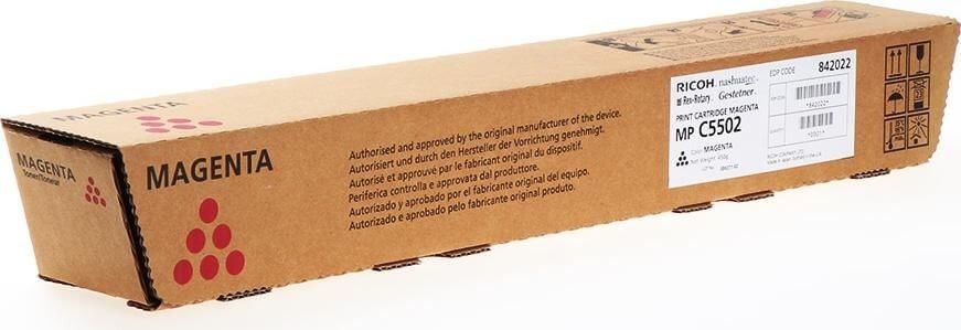 Картридж Ricoh MP C5502E (841757/842022) оригинальный для Ricoh Aficio MP C4502/ C5502, пурпурный (22 500 стр.) Картридж Ricoh MP C5502E (841757/842022) оригинальный для Ricoh Aficio MP C4502/ C5502, пурпурный (22 500 стр.)