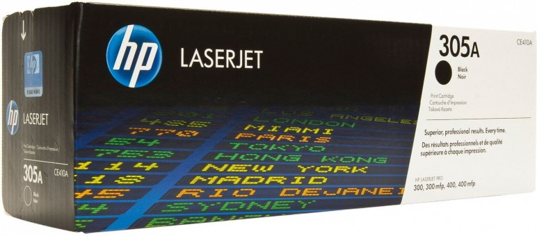 Картридж HP CE410A (305A) Black оригинальный для HP Color LaserJet Pro M351/ M375/ M451/ M475, чёрный, 2200 страниц