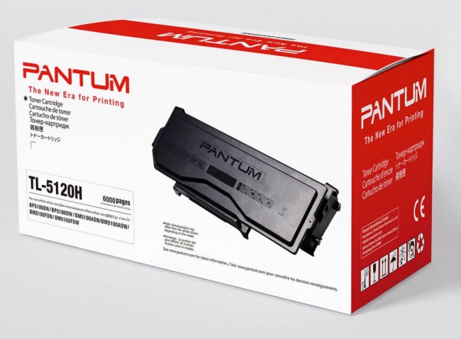 Картридж Pantum TL-5120H оригинальный для Pantum BP5100DN/ BP5100DW/ BM5100ADN/ BM5100ADW/ BM5100FDN/ BM5100FDW, чёрный, увеличенный, 6000 стр.