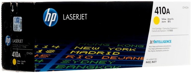 Картридж HP CF412A (410A) Yellow оригинальный для HP Color LaserJet Pro M377/ M477/ M452, жёлтый, 2300 страниц