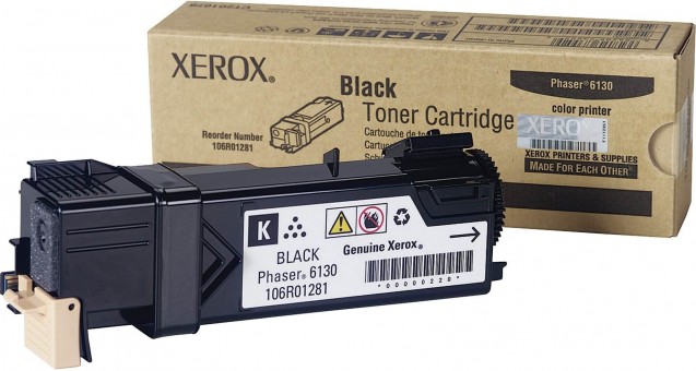 Тонер-картридж Xerox 106R01285 для Xerox Phaser 6130 black, оригинальный 2500 стр. Тонер-картридж Xerox 106R01285 для Xerox Phaser 6130 black, оригинальный 2500 стр.