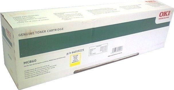 Картридж OKI (44059225/44059209) для принтера OKI MC860, желтый, 10000 стр.