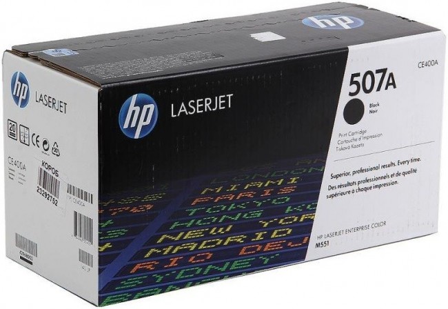CE400A (507A) оригинальный картридж HP для принтера HP Color LaserJet M551/ MFP M575 black, 5500 страниц