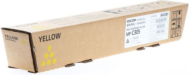 Картридж Ricoh MPC305E (842080) оригинальный для Ricoh Aficio MP C305SP/ C305SPF, желтый, 4000 стр. Картридж Ricoh MPC305E (842080) оригинальный для Ricoh Aficio MP C305SP/ C305SPF, желтый, 4000 стр.