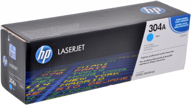 CC531A (304A) оригинальный картридж HP для принтера HP Color LaserJet CP2025/ CM2320 CM2320/ CM2320fxi/ CM2320nf/ CP2025/ CP2025dn/ CP2025n cyan, 2800 страниц