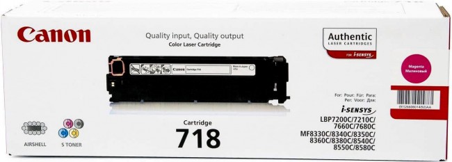Canon 718M 2660B002 оригинальный картридж для принтера Canon LBP-7200, LBP-7660, LBP-7680, MF8330, MF8340, MF8350, MF8360, MF8380 magenta 2900 страниц Canon 718M 2660B002 оригинальный картридж для принтера Canon LBP-7200, LBP-7660, LBP-7680, MF8330, MF8340, MF8350, MF8360, MF8380 magenta 2900 страниц