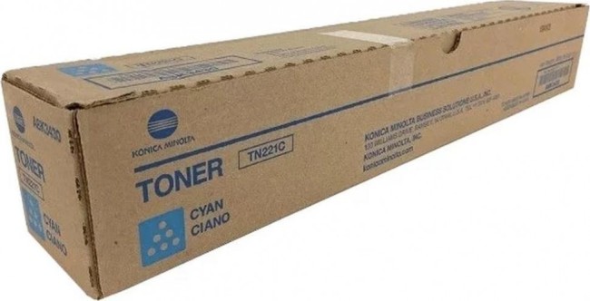 Картридж Konica-Minolta TN-221C H (half) (A8K345H) оригинальный для принтера Konica-Minolta bizhub C227/ С287, cyan, 10500 стр. Картридж Konica-Minolta TN-221C H (half) (A8K345H) оригинальный для принтера Konica-Minolta bizhub C227/ С287, cyan, 10500 стр.