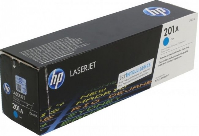 CF401A (201A) оригинальный картридж HP Cyan для принтера HP Color LaserJet Pro M252/ M252dw/ M252n/ M274/ M274n/ M277/ M277dw/ M277n, 1400 страниц
