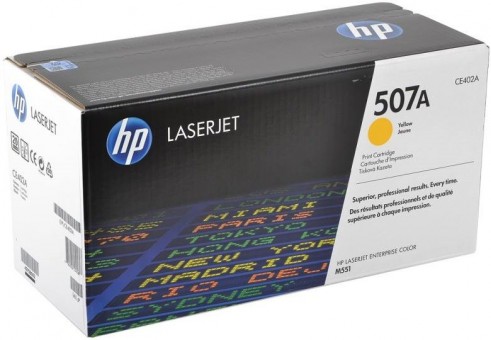 CE402A (507A) оригинальный картридж HP для принтера HP Color LaserJet M551/ MFP M575 yellow, 6000 страниц