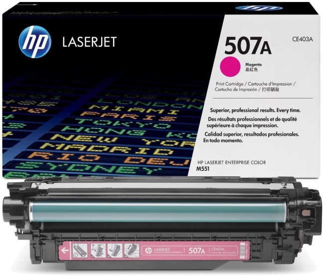 Картридж HP CE403A (507A) Magenta оригинальный для HP Color LaserJet M551/ MFP M575, пурпурный, 6000 страниц Картридж HP CE403A (507A) Magenta оригинальный для HP Color LaserJet M551/ MFP M575, пурпурный, 6000 страниц