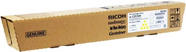 Картридж Ricoh IM C2510H (842562) оригинальный для Ricoh IM C2510/ C2010, жёлтый, 18000 стр.