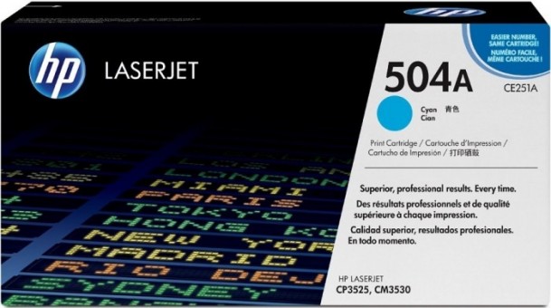 CE251A (504A) оригинальный картридж HP для принтера HP Color LaserJet CM3530/ CM3530fs/ CP3525x/ CP3525n/ CP3525dn cyan, 7000 страниц CE251A (504A) оригинальный картридж HP для принтера HP Color LaserJet CM3530/ CM3530fs/ CP3525x/ CP3525n/ CP3525dn cyan, 7000 страниц