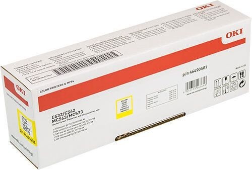 Картридж OKI (46490405/46490401) оригинальный для принтера OKI C532/ C542/ MC573/ MC563, жёлтый, 1500 стр. Картридж OKI (46490405/46490401) оригинальный для принтера OKI C532/ C542/ MC573/ MC563, жёлтый, 1500 стр.