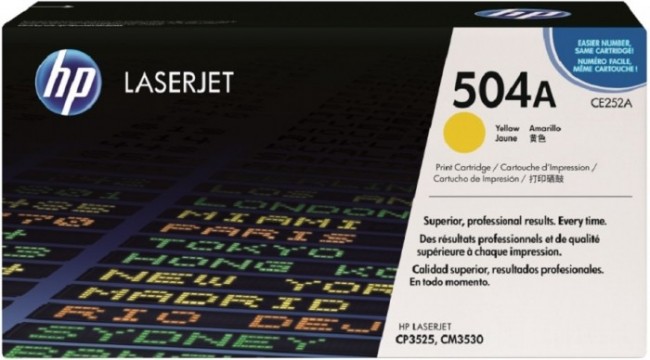 CE252A (504A) оригинальный картридж HP для принтера HP Color LaserJet CM3530/ CM3530fs/ CP3525x/ CP3525n/ CP3525dn yellow, 7000 страниц CE252A (504A) оригинальный картридж HP для принтера HP Color LaserJet CM3530/ CM3530fs/ CP3525x/ CP3525n/ CP3525dn yellow, 7000 страниц