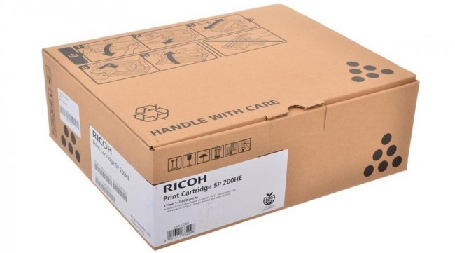 Картридж RICOH SP200HE (407262) оригинальный для принтеров RICOH Aficio SP200N/ SP202SN/ SP203SFN, black, 2 600 страниц
