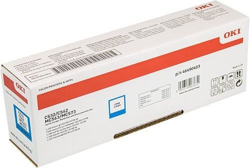 Картридж OKI (46490407/46490403) оригинальный для принтера OKI C532/ C542/ MC573/ MC563, голубой, 1500 стр. Картридж OKI (46490407/46490403) оригинальный для принтера OKI C532/ C542/ MC573/ MC563, голубой, 1500 стр.