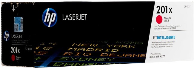 Картридж HP CF403X (201X) Magenta оригинальный для HP Color LaserJet Pro M252/ M252dw/ M252n/ M274/ M274n/ M277/ M277dw/ M277n, пурпурный, увеличенный, 2300 страниц Картридж HP CF403X (201X) Magenta оригинальный для HP Color LaserJet Pro M252/ M252dw/ M252n/ M274/ M274n/ M277/ M277dw/ M277n, пурпурный, увеличенный, 2300 страниц