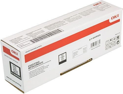 Картридж OKI (46490408/46490404) оригинальный для принтера OKI C532/ C542/ MC573/ MC563, чёрный, 1500 стр.
