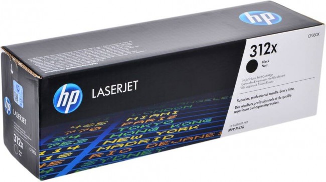 CF380X (312X) оригинальный картридж HP для принтера HP Color LaserJet Pro M476dn/ M476dw/ M476nw black, 4400 страниц CF380X (312X) оригинальный картридж HP для принтера HP Color LaserJet Pro M476dn/ M476dw/ M476nw black, 4400 страниц