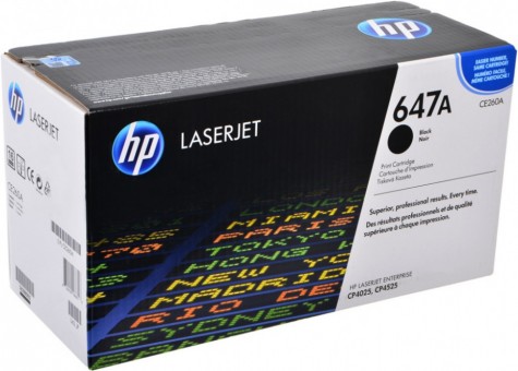 CE260A (647A) оригинальный картридж HP для принтера HP Color LaserJet CP4025/ CP4525 black, 8500 страниц CE260A (647A) оригинальный картридж HP для принтера HP Color LaserJet CP4025/ CP4525 black, 8500 страниц
