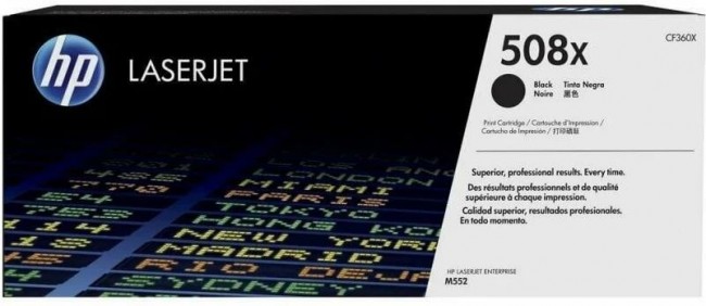 CF360X (508X) оригинальный картридж HP Black для принтера HP Color LaserJet Enterprise M552dn/ M553dn/ M553n/ M553x, 12500 страниц CF360X (508X) оригинальный картридж HP Black для принтера HP Color LaserJet Enterprise M552dn/ M553dn/ M553n/ M553x, 12500 страниц