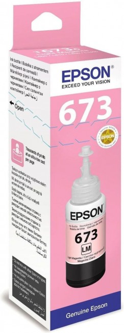 Чернила Epson C13T67364A (T6736 Light Magenta) оригинальные для Epson L800/ L810/ L850/ L1800, светло-пурпурный, 70мл