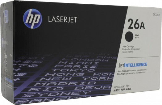 CF226A (26A) оригинальный картридж HP для принтера HP LaserJet Pro M402dn/ M402n/ M426dw/ M426fdn/ M426fdw black, 3100 страниц