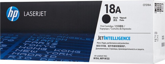 CF218A (18A) оригинальный картридж HP для принтера HP LaserJet Pro M104/ MFP M132 black, 1400 страниц CF218A (18A) оригинальный картридж HP для принтера HP LaserJet Pro M104/ MFP M132 black, 1400 страниц